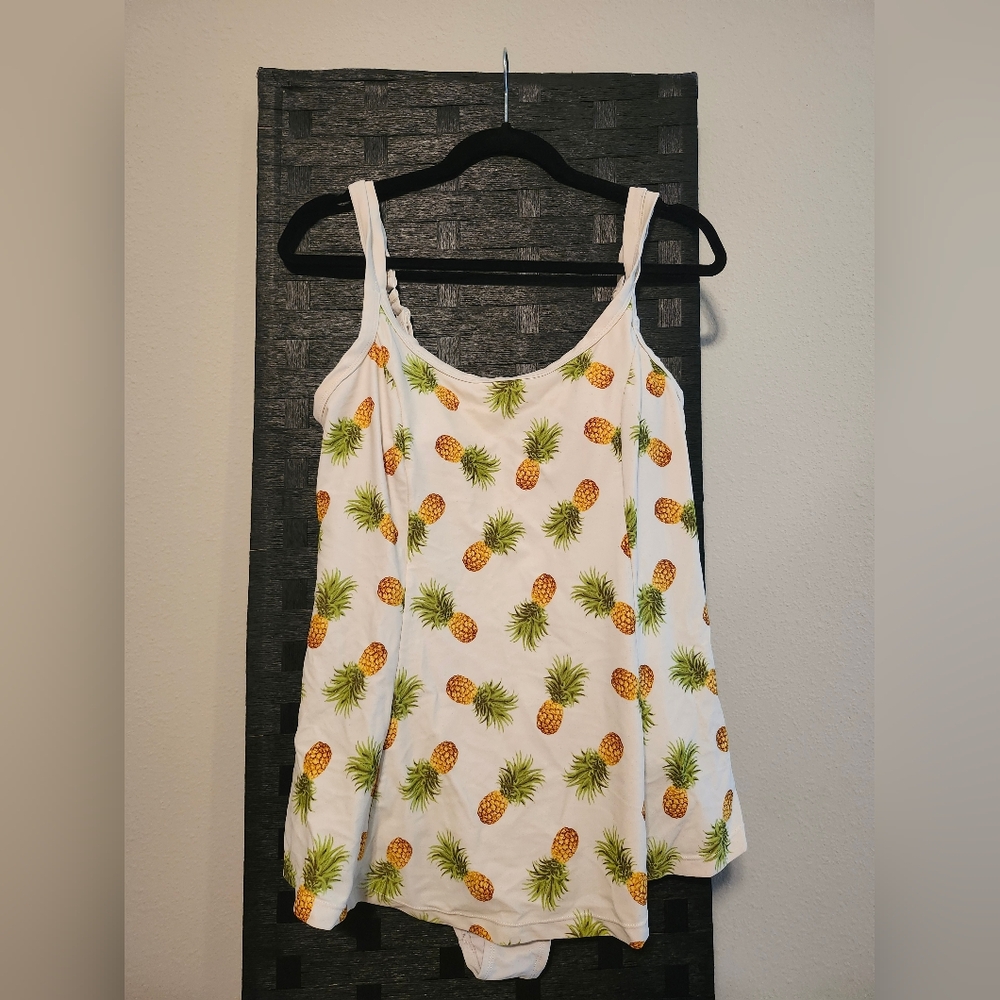 Forever 21 Pineapple Swimsuit Dress Plus Size 0